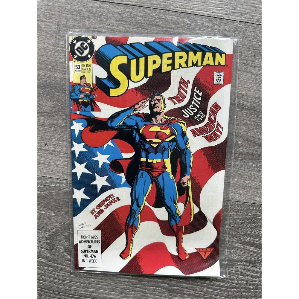 DC Superman #53 Single Issue Comic 1991 Jerry Ordway Copper Age Color US Comics